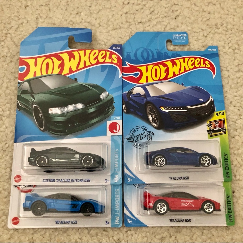Hot Wheels Acura Cars Set (4)